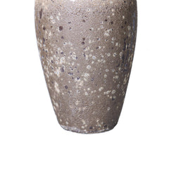 Artisanal Vintage Sand Ceramic Vase 6.5"D x 12"H