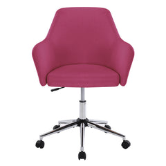 Swivel Adjustable Task Chair Executive Accent Chair with Soft Seat - Rose Red
