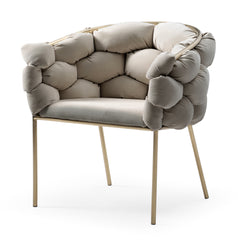 Debra Modern Grey Velvet Dining Chair