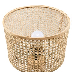 Wood Rattan Table Lamp