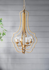 Valerio Nested Chandelier 4-Light Metal Chandelier - Gold