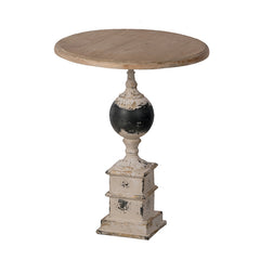 Small Distressed White Side Table - Retro Elegant