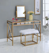 Champagne Vanity w/ Stool