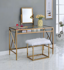 Champagne Vanity w/ Stool