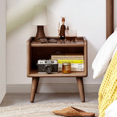 Solid Wood Bedside Nightstand European Style