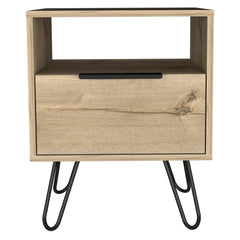 Light Oak Eagle Creek 1-Shelf 1-Drawer Nightstand