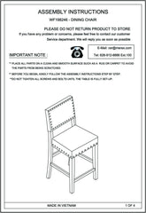 Rustic Wooden Counter Height Upholstered Dining Chairs (Set of 2) - Espresso+ Beige