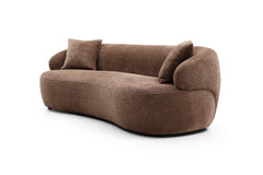 3 Seat Cloud Couch Boucle Sofa for Living Room, Bedroom, Office - Brown
