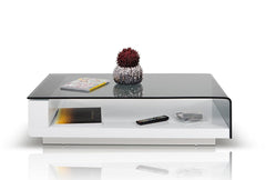 Modern Glass Coffee Table - White