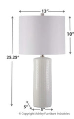 White Contemporary Table Lamp