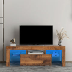 TV Stand with LED RGB Lights Walnut