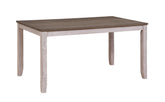 Design Rectangular 1pc Dining Table Grayish White and Brown Finish Furniture