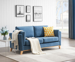 Modern and comfortable Sofa with Soft Cushion and Arm Loveseat - Blue