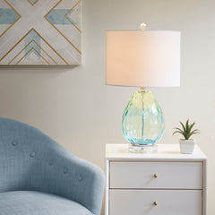 Blue Ombre Glass Table Lamp