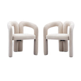 Contemporary Designed Fabric Upholstered Accent/Dining Chair /Barrel Side Chairs Kitchen Armchair (Set of 2)