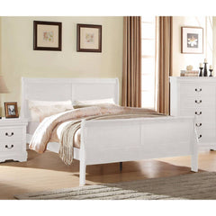 Solid Wood Eastern King Bed - White