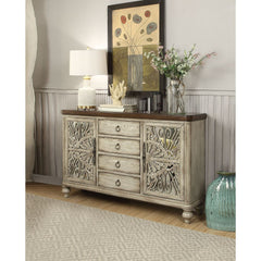 Cottage Style Console Table Whitewashed