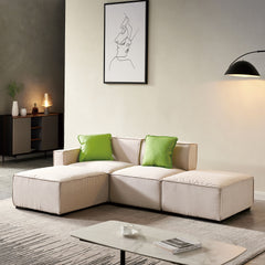 Cozy Sectional Beige Sofa