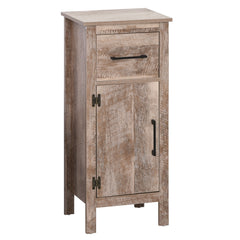 Cabinet Storage Cupboard with Drawer and Adjustable Shelf for Entryway or Living Room - Barnwood
