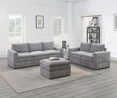 Contemporary 6pc Set Modular Sectional Set - Grey