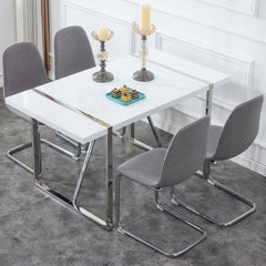 Spoon shape Modern Style Dining Chairs (Set of 4) - Dark Grey
