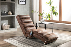 Modern Long Lounger Indoor Chair - Coffee Brown
