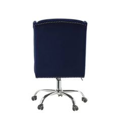 Elegant Office Chair - Midnight Blue Velvet