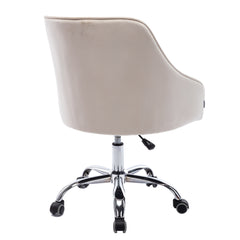 Swivel Shell Chair for Living Room/ Modern Leisure Office Chair - Beige