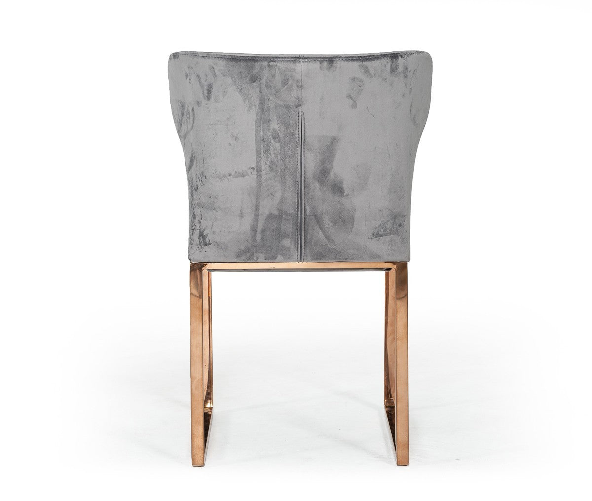 Chadwick Modern Grey Velvet & Rose Gold Dining Chair - 1 chair
