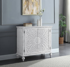 Whitewashed Console Table - White