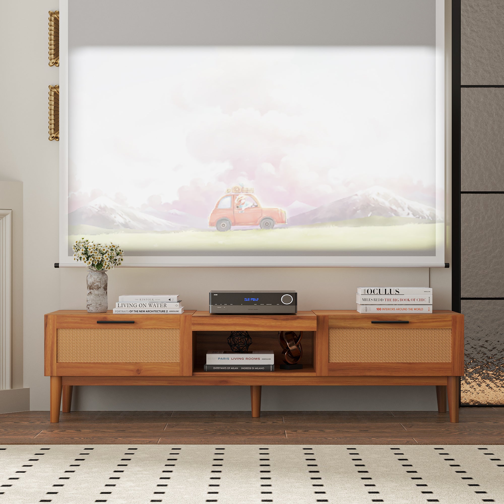 Rattan TV Stand