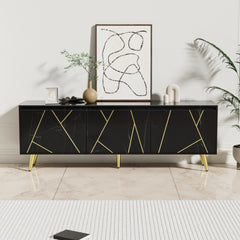 Media Console Table Black