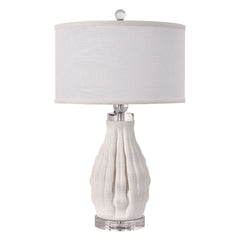 3D Ceramic Table Lamp - White