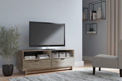 Contemporary Engineered Wood TV Stand - Natural