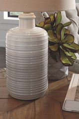 White Metal Table Lamp