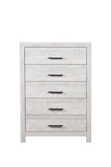Denver Modern Style 5-Drawer Chest Made with Wood - Gray