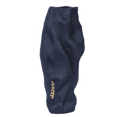 20"H Modern and Elegant Ceramic Black Vase with Gold Accents