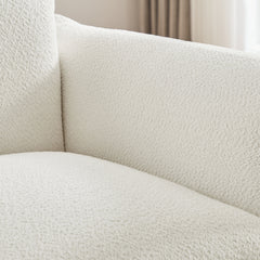 Sherpa Accent Chair Single Sofa 42"W Accent Chair - White