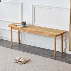 Solid Wood Bench - Natural Wood Wash