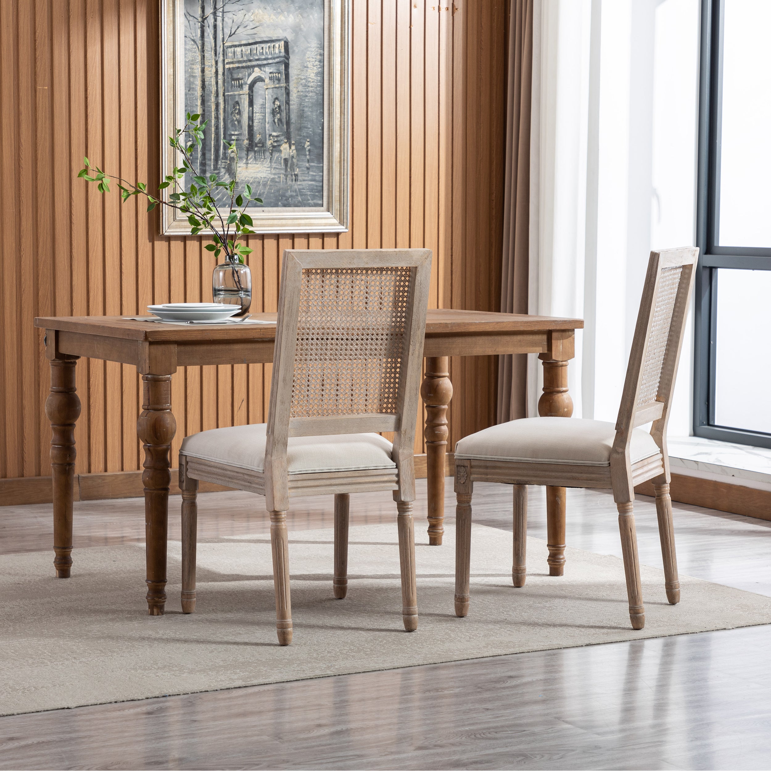 Linen Fabric Dining Chair