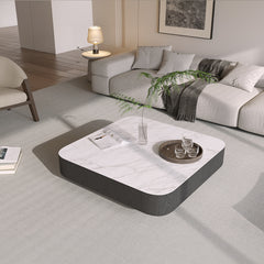 Square Black & White Coffee Table