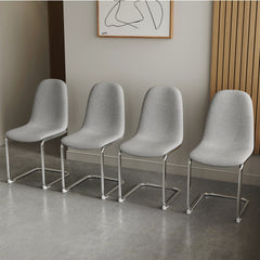 Spoon shape Modern Style Dining Chairs (Set of 4) - Dark Grey