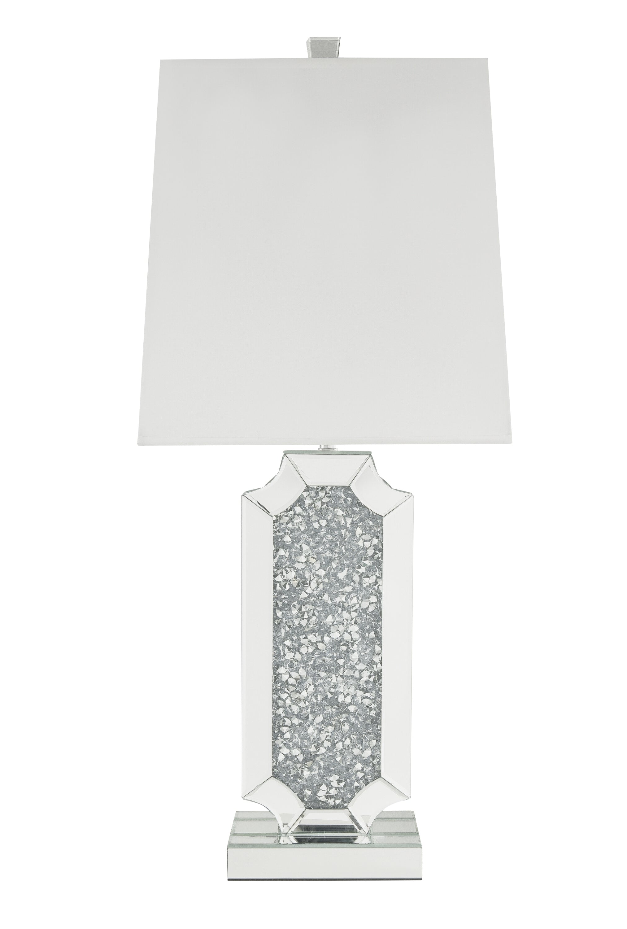 Table Lamp in Mirrored & Faux Diamonds