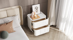 White Bedside Table With Wheels