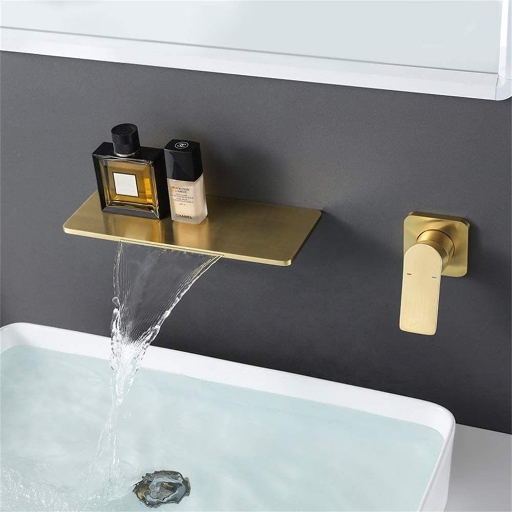Waterfall Bathroom Sink Faucet - Gold