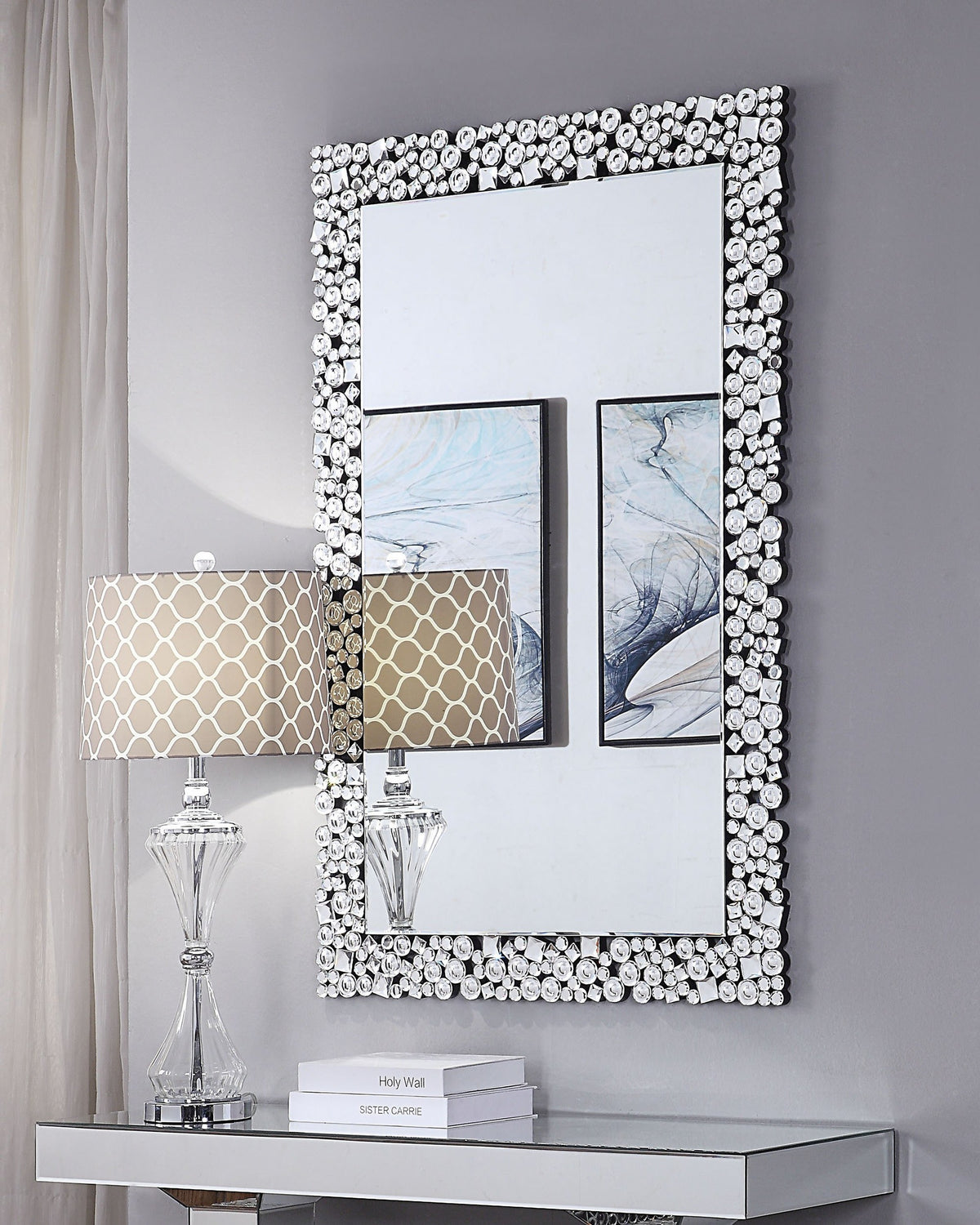 Wall Decor in Mirrored & Faux Gems