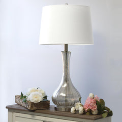 Mercury Vase Table Lamp with White Fabric Shade