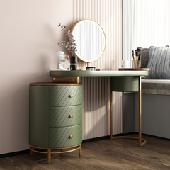 Modern Makeup Vanity LED Lighted Mirror (without Stool) 43" - Green