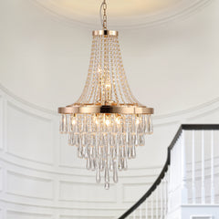Gold Crystal Chandeliers Contemporary Luxury Ceiling Lighting
