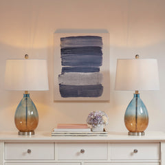 Ombre Glass Table Lamp (Set of 2) - Blue
